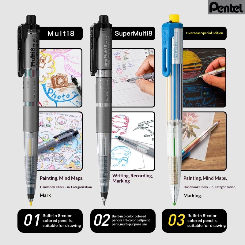 Staedtler Pencil Lumocolor - Original Japan Pentel Art Multi 8