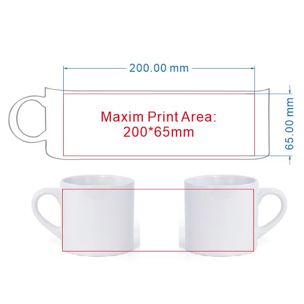 175ml Small Coffee Mug DIY LOG - огляд і ціна Sublimation Mug White