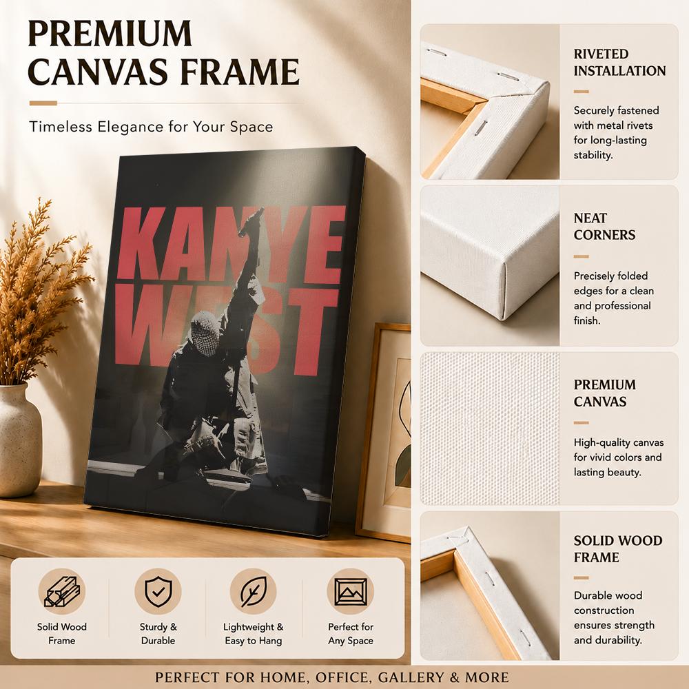 Rapper Singer K-Kanye West Pai - огляд і ціна Canvas Wrap Ready