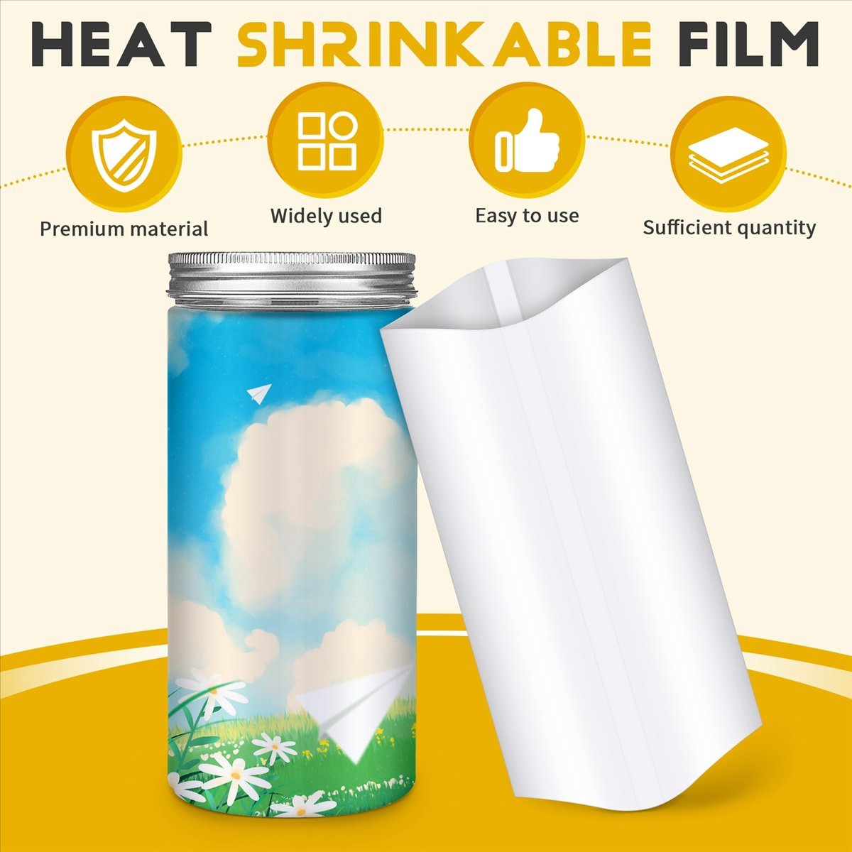 ✼70Pcs Sublimation Shrink Wrap - огляд і ціна Sublimation Mug White