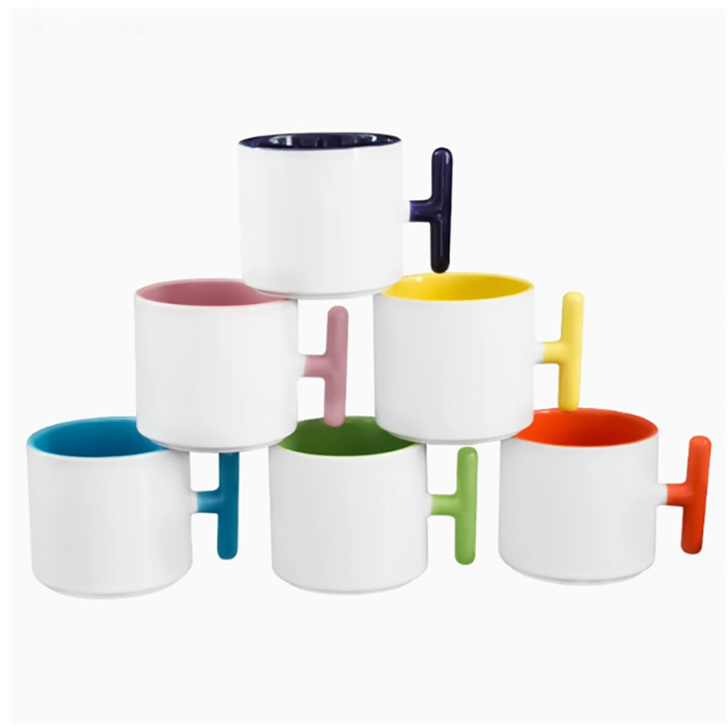 2PCS Creativity T-shaped handl - огляд і ціна Sublimation Mug White