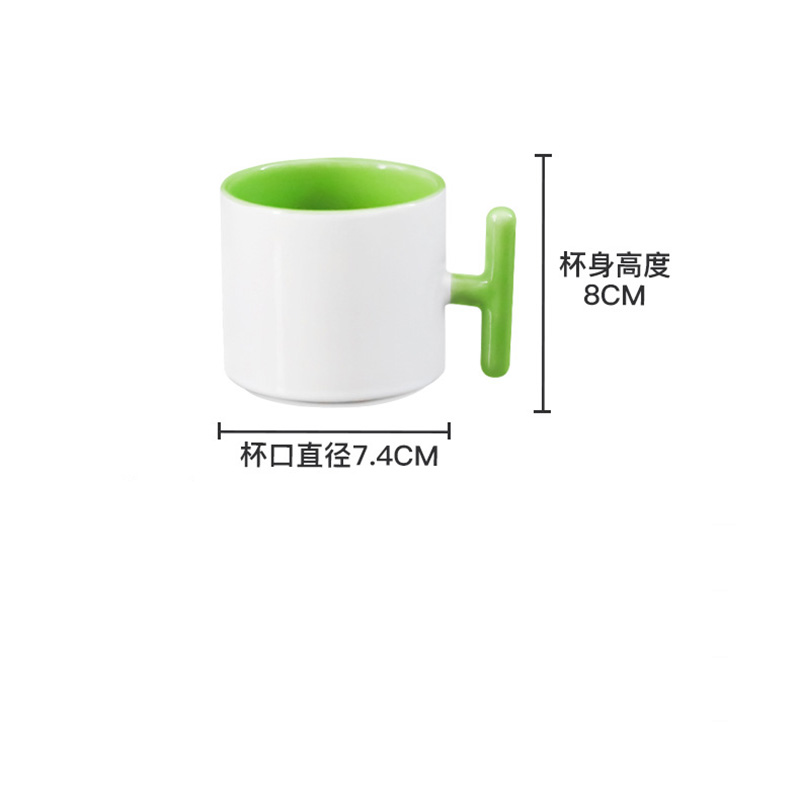 2PCS Creativity T-shaped handl - огляд і ціна Sublimation Mug White