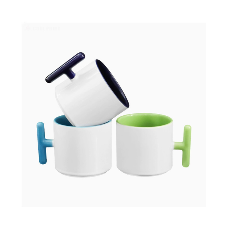 2PCS Creativity T-shaped handl - огляд і ціна Sublimation Mug White