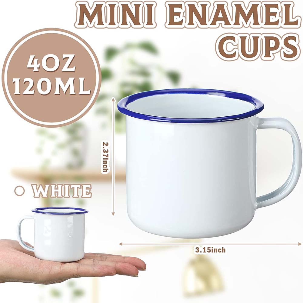 Mini Enamel Camping Coffee Mug - огляд і ціна Sublimation Mug White