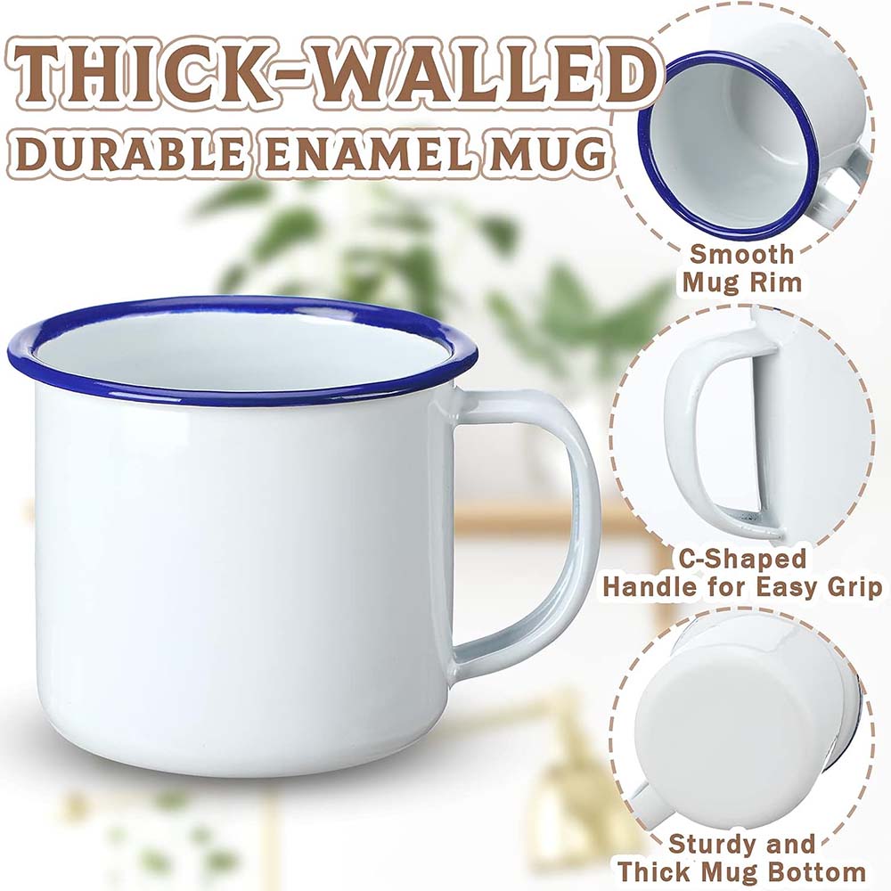 Mini Enamel Camping Coffee Mug - огляд і ціна Sublimation Mug White